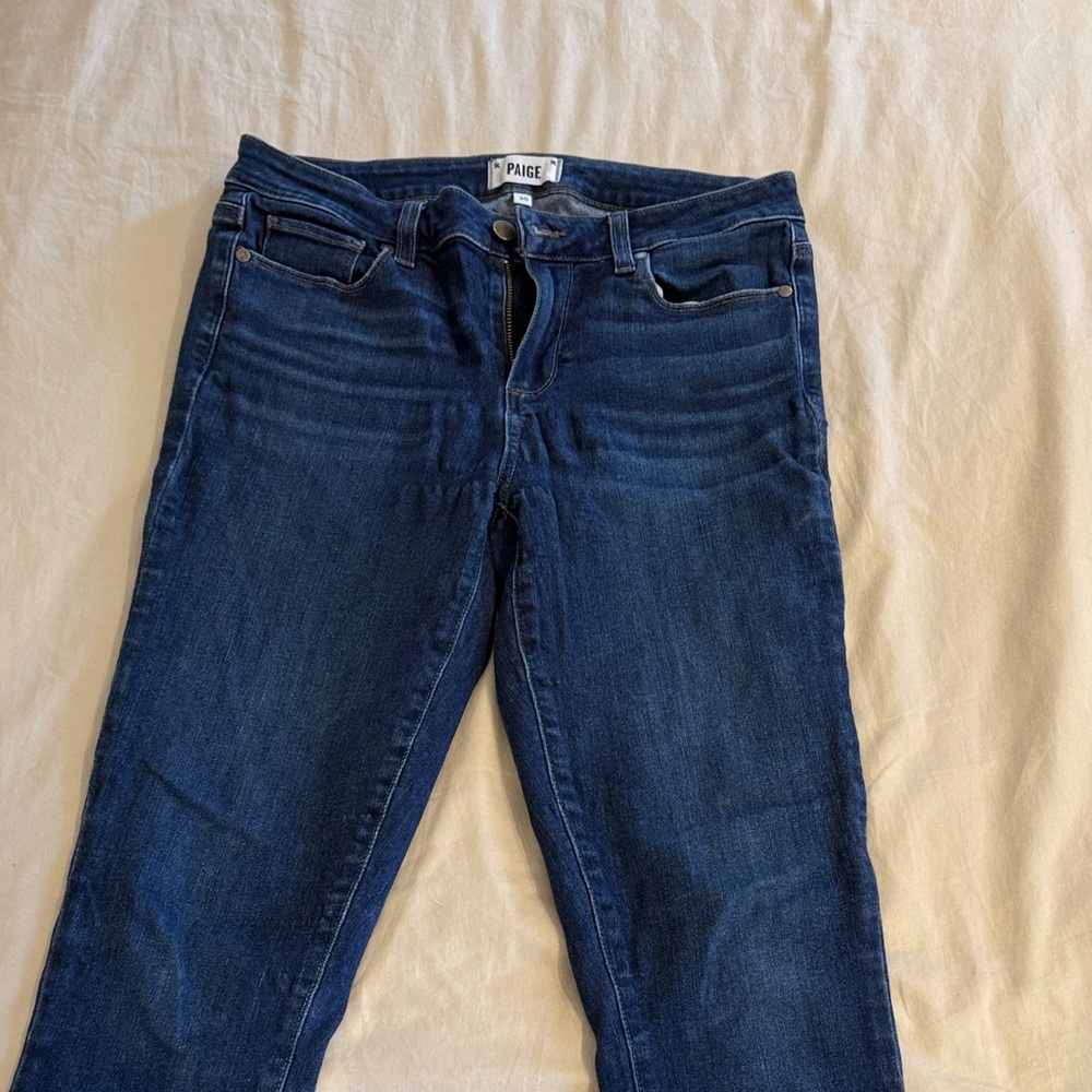 PAIGE Women's Dark Blue Skinny Jeans